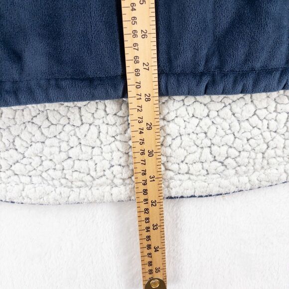Comfy Jr. Youth Size Oversized Blue Blanket Sherpa One Size Hood - Picture 6 of 11